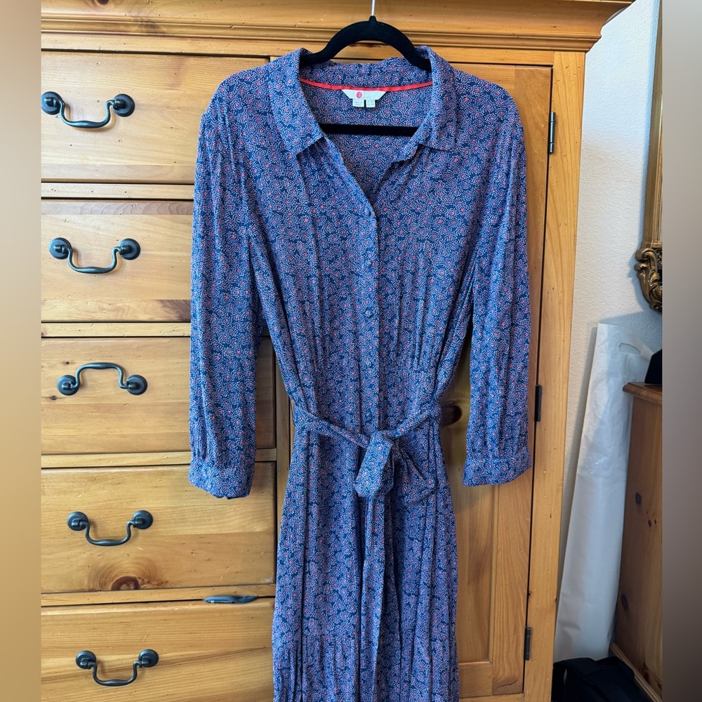 Boden Tiered Belted Maxi Dress